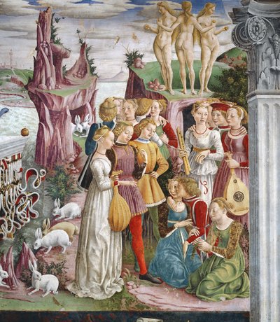 The Triumph of Venus: April from the Room of the Months (detail) by Francesco del Cossa
